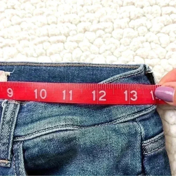 Altar’d State Side Stripe Raw Hem Highrise Ankle Stretch Skinny Jean Size 7 - Picture 13 of 14